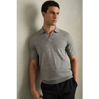 Reiss Duchie poloshirt i merinould med åben kraveX-Large