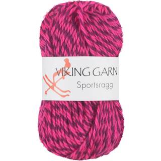 Viking Sportsragg 556 Multi rosa/lilla Indhold: 60% Uld, 20% akryl, 20% nylon Vægt/længde: 50 gram = ca. 100 meter Anbefalede pinde: 3.50 mm Strikkefasthed: 10 cm = 23 m Vask: Uldvask / Max 30°C / Tørres fladt.