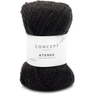 Katia Concept Atenea 97 Sort Indhold:42% ekstrafin merinould, 40% bomuld, 18% kashmir Vægt/længde: 25 g = ca. 175 meter Anbefalede pinde: 3-3.5 mm Strikkefasthed: 10 x 10 cm = 25 m x 35 p Vask:Håndvask / Tåler ikke tørretumbling.
