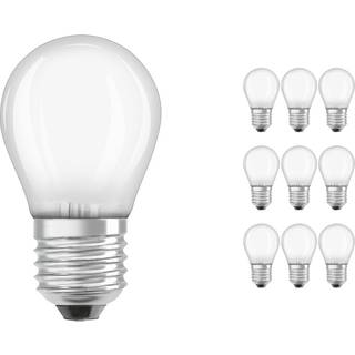 Fordelspakke 10x Ledvance Classic LED E27 Kugle Filament Matt 4W 470lm - 827 Ekstra Varm Hvid | Erstatter 40W
