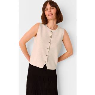 Whistles Lucy Button Front Knit TankMiddel