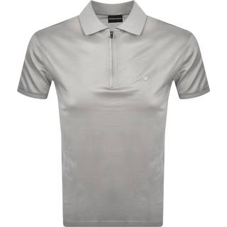 Emporio Armani Short Sleeved Polo T Shirt Grey