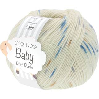 Lana Grossa Cool Wool Baby 364 Creme/Kamel/Lysegrå/Mørkegrå Indhold:100% ren ny, ekstrafin merinould Vægt/Længde: 50 g = ca. 220 meter Anbefalede pinde: 2.50-3.00 mm Strikkefasthed: 10 x 10 cm = 28 m x 39 p Vask:Finvask 30º/ Tørres fladt.