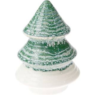Porzellan Tannenbaum Grün-Weiß