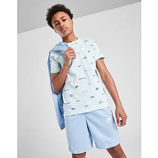 Nike Sportswear All Over Print T-Shirt Junior, Blue - 7-8Y