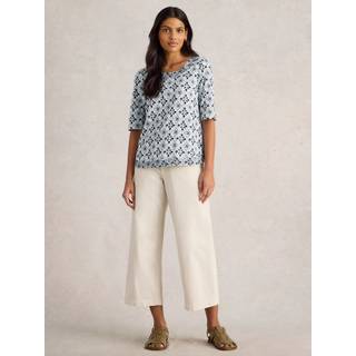 White Stuff White Stuff White Cotton Weaver Jersey T-Shirt