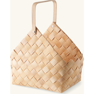Søstrene Grene | Kurv med håndtag | Cypres. 41 x 23 x 17/33 cm. | Natur