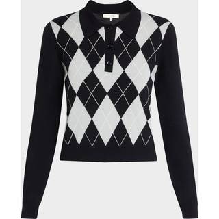 Frame Argyle wool-blend polo sweater - multicoloured - L