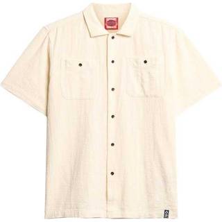 SUPERDRY MERCHANT SS TEXTURED SHIRT - Hvid