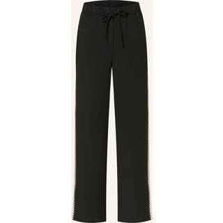 Reiss Reiss Black Inaya Wide-Leg Embroidered Trousers