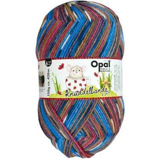 Opal Knuddelbande 6-ply 25 Mausezähnchen Indhold: 75% Ren ny uld, 25% polyamid Vægt/længde: 150 g = ca. 420 m Anbefalede pinde: 3-4 mm Strikkefasthed: 10 cm x 10 cm = 23 m x 31 p Vask: Kan vaskes i maskine / Maks 40°C / Tørres fladt.