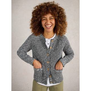 White Stuff White Stuff Blue Bailey 100% Cotton Cardigan