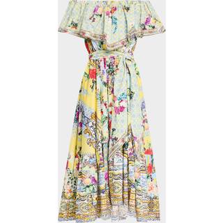 Camilla Flor FantÃ¡stica floral cotton midi dress - yellow - XL