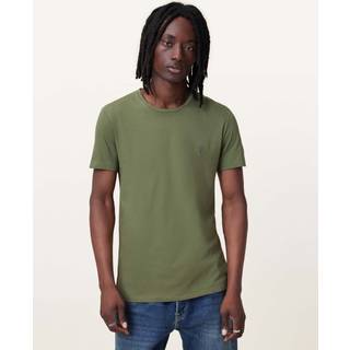 All Saints AllSaints Eden Green Cotton Tonic Short Sleeve Crew Neck Jumper