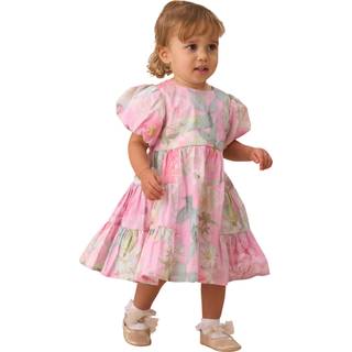 Angel & Rocket Angel & Rocket Pink Lilah Floral Tiered Bloomer 100% Cotton Dress