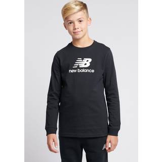 New Balance New Balance Black New Balance Kids Jersey Stacked Logo Long Sleeve T-Shirt