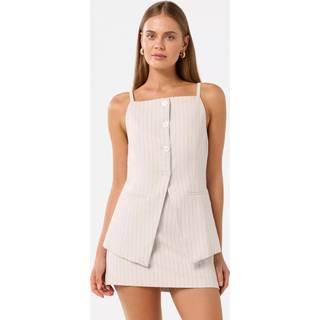 Forever New Forever New Cream Ronnie High Neck Waistcoat
