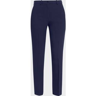 MK Samantha Double Crepe Sablé Trousers - Blue - Michael Kors - EU 34