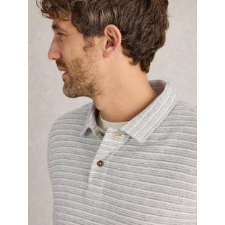 White Stuff White Stuff Blue Taylor Stripe 100% Cotton Polo Shirt