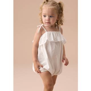 Angel & Rocket Mimi Ivory Broderet RomperOp til 3 måneder (50 - 62cm)