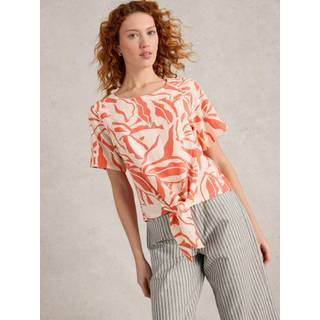 White Stuff White Stuff Red Sara Tie Hem Top