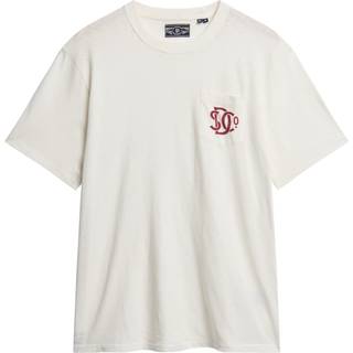 Superdry Superdry Cream Merchant Graphic Loose Fit 100% Cotton T-Shirt