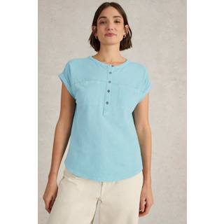 White Stuff White Stuff Blue 100% Cotton Beth Blouses