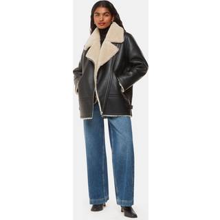 Whistles Whistles Black Petite Faux Fur Coat