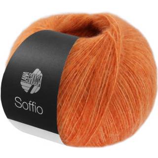Lana Grossa Soffio 06 Orange Indhold: 60% merinould, 30% bomuld, 10% cashmere Vægt/Længde: 25 g = ca. 215 meter Anbefalede pinde: 3.5-4 mm Strikkefasthed: 10 x 10 cm = 29 m x 35 p Vask: Håndvask / Tørres fladt.