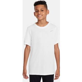 Nike Dri-Fit Miler T-shirt Hvid Junior XL 156-166 - Let og åndbar løbetrøje