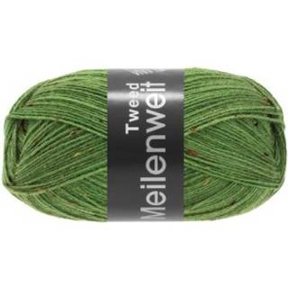 Lana Grossa Meilenweit 100 Tweed 165 Grøn Indhold: 80% ren, ny uld, 20% polyamid Vægt/længde:100 g = ca. 420 meter Anbefalede pinde:2.5-3 mm Strikkefasthed:10 x 10 cm = 28 m x 40 p Vask:Finvask 40℃ / Kan tørretumbles.