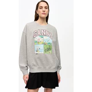 Isoli BD Oversized Sweatshirt T4284 - Paloma Melange - GANNI - Grå XXS/XS