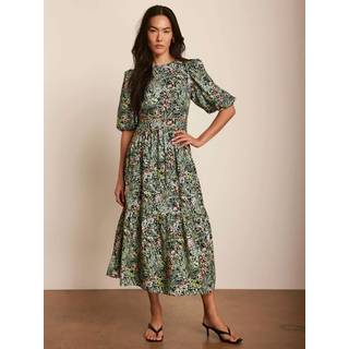 Mint Velvet Mint Velvet Black Floral Print Midi Dress