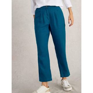 White Stuff White Stuff Blue Rowena 100% Linen Trousers