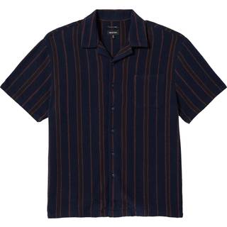 Brixton Bunker Waffle Stripe Skjorte - S - washed navy stripe
