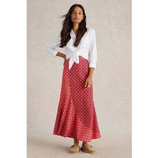 White Stuff White Stuff Red Sara Linen Blend Maxi Skirt