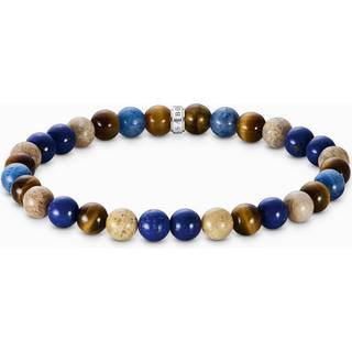 Thomas Sabo A2193-926-7-L19 Unisex Bead Armband in Braun- und Blautönen