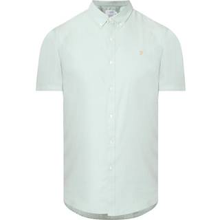 Farah Vintage Brewer Slim Short Sleeve Shirt Green