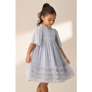 Angel & Rocket Angel & Rocket Blue Xeni Foil Print Mesh Dress