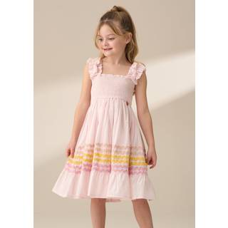 Angel & Rocket Angel & Rocket Pink Bella Ric Rac Midi 100% Cotton Dress