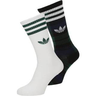 Tartan Crew sokker, 2 par - Night Indigo / White - 37-39