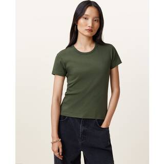 All Saints Allsaints Stevie Sort kortærmet T-shirt med rund hals og slim fit