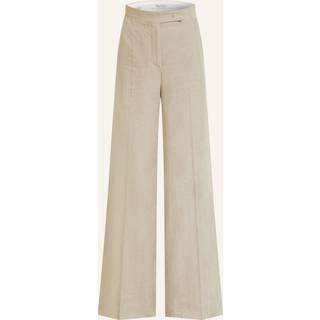 Max Mara Sequoia high-rise linen wide-leg pants - beige - S-M