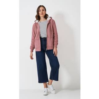 Crew Clothing Crew Clothing Pink Borg Lined 100% Cotton Zip Through Hoodie