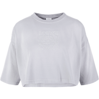 Loewe Cropped cotton jersey T-shirt - grey - M