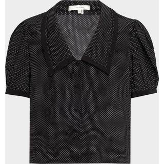 Frame Polka-dot silk blouse - black - XS
