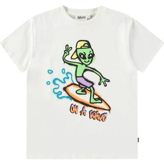 Molo Riley Short Sleeve T-Shirt On A Wave Col 104cm Hvid 104 cm mand