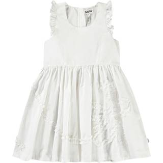 Molo Cortney Short-Sleeved Dress Crisp White 98/104 cm  Hvid  98/104 cm  kvinde