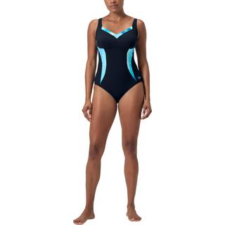 Women's Shaping Printed LunaElustre Swimsuit Navy/Green