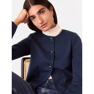 Whistles Whistles Blue Anne Ponte Button Jacket
